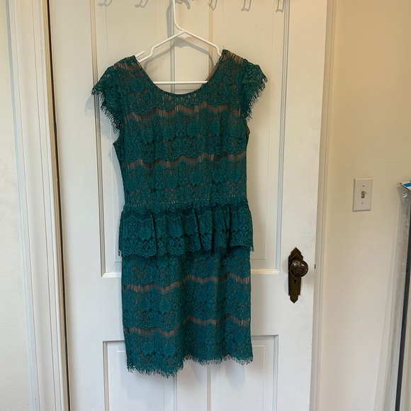 Teal Peplum Dress Midi Dress Teal Peplum Dress Gabriela Sanchez Peplum Bow  Midi